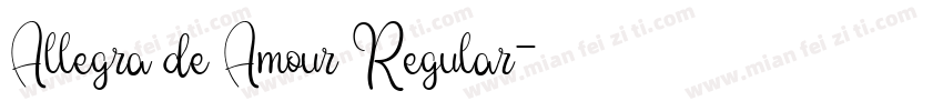 Allegra de Amour Regular字体转换